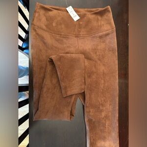 Suede leggings.